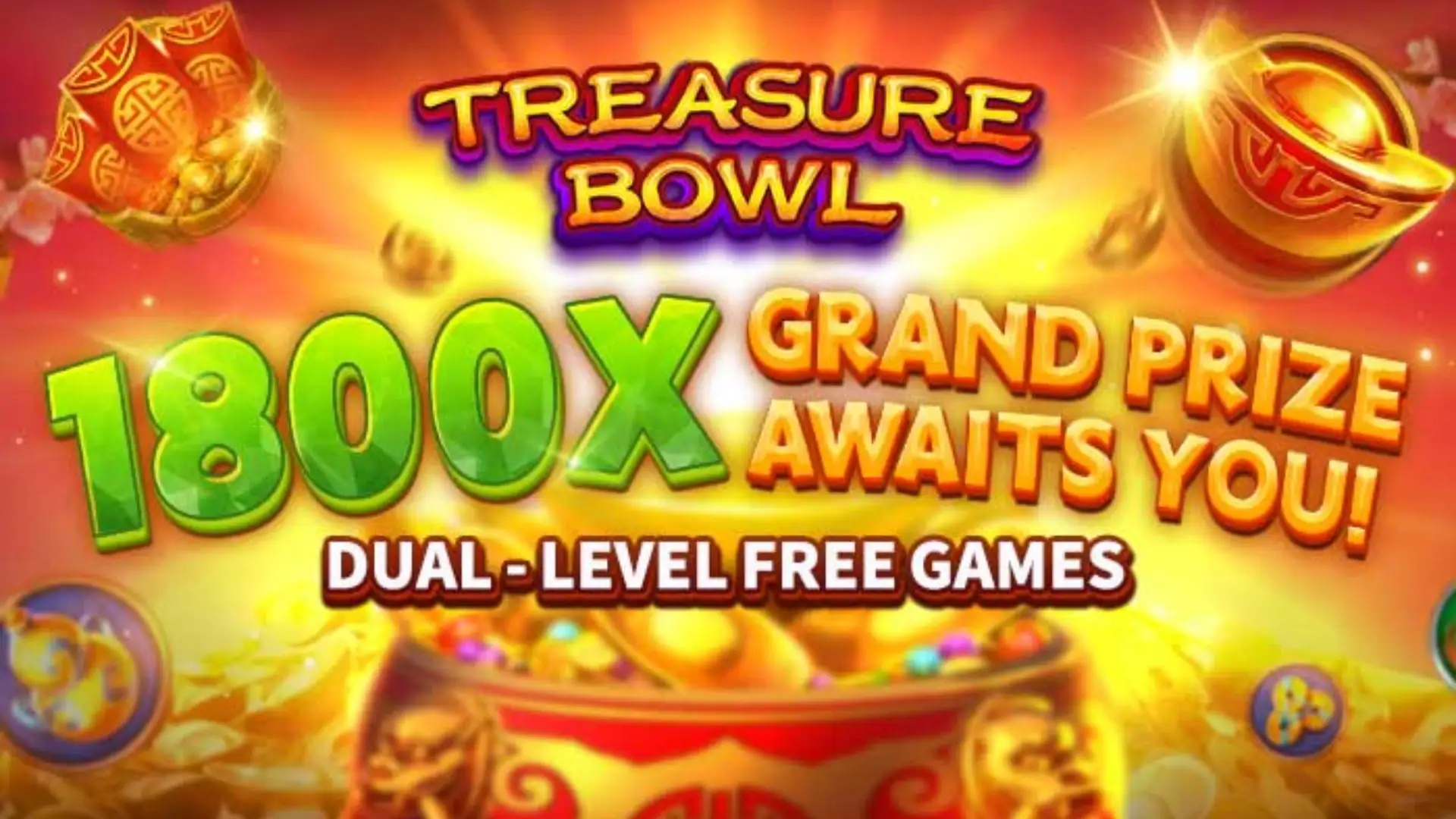 Multiplicadores Treasure Bowl pgeeee - 7777x Máximo com Tigela Dourada